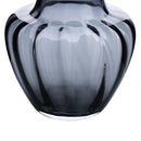 CASAMOTION Modern Hand Blown Jar Shaped Glass Vase Ribbed Design Home Art Decoration Floral Arrangements