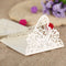 20Pcs Romantic Wedding Party Invitation Card Delicate Carved Heart Pattern Decoration