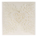 20Pcs Romantic Wedding Party Invitation Card Delicate Carved Heart Pattern Decoration