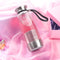 400ml Portable Water Cup Bottle Environmental High Borosilicate Glass Removable Stainless Steel Bottom Filter