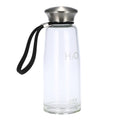 400ml Portable Sport Water Cup Bottle Environmental High Borosilicate Glass Stainless Steel Cover