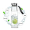 400ml Portable Sport Water Cup Bottle Environmental High Borosilicate Glass Stainless Steel Cover