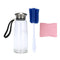 400ml Portable Sport Water Cup Bottle Environmental High Borosilicate Glass Stainless Steel Cover