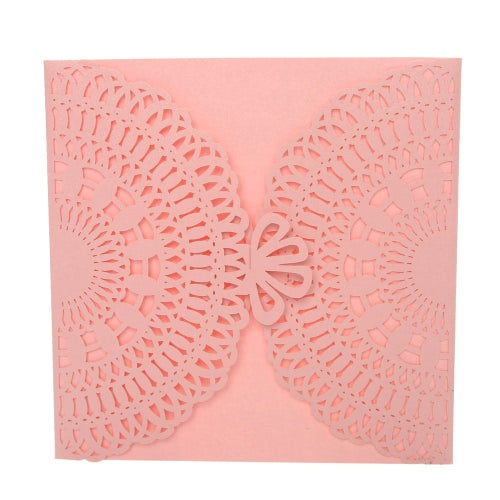 20Pcs Romantic Wedding Party Invitation Card Delicate Carved Pattern Banquet Decoration