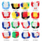 Anself America Flag Football Soccer Fans Wig Head Cap European Cup FIFA World Cup Sports Carnival Festival Cosplay Costume