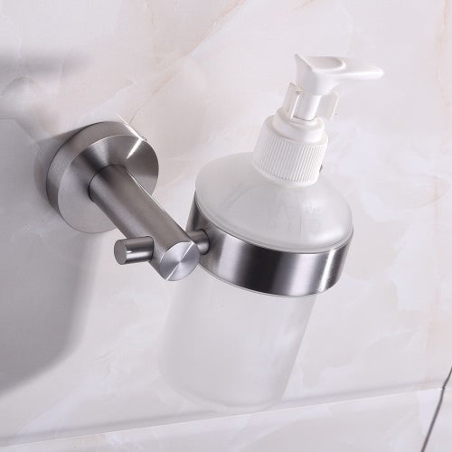 Homgeek High-quality Wall Mounted Shampoo Liquid Soap Body Wash Lotion Dispenser Glass Container Bottle Bathroom Kitchen