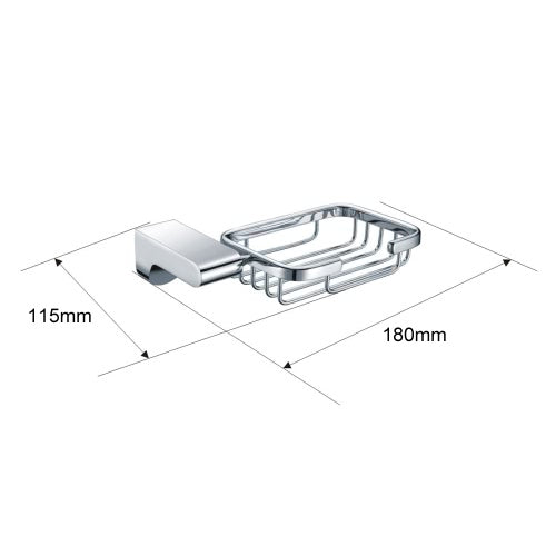 Homgeek High-quality Wall Mounted Chromed Stainless Steel Soap Basket Holder Container Dish Bathroom Toilet Accessory for Home Hotel