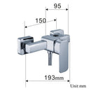 Homgeek Modern High-quality Wall-mounted Brass Bathtub Bath Faucet Polished Chrome Showering Mixer Bathroom