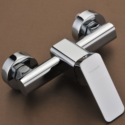 Homgeek Modern High-quality Wall-mounted Brass Bathtub Bath Faucet Polished Chrome Showering Mixer Bathroom