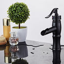 Homgeek Modern Single Handle Waterfall Bathroom Vanity Sink Brass Faucet ORB Lavatory Basin Mixer Taps Home Hotel