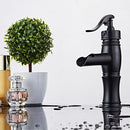 Homgeek Modern Single Handle Waterfall Bathroom Vanity Sink Brass Faucet ORB Lavatory Basin Mixer Taps Home Hotel