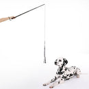 Extendable Dog Puppy Teaser Pole Wand Outdoor Interactive Pet Dog Flirt Pole Training Exercise Rope Toy