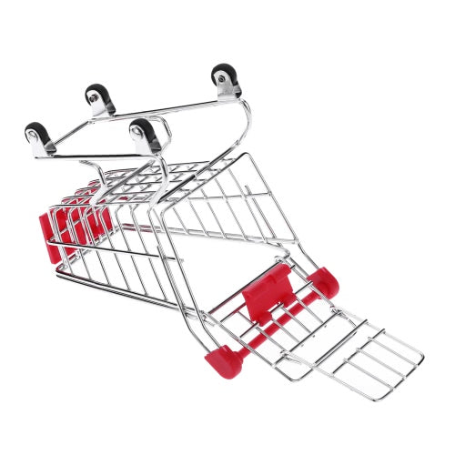 Cute Metal Mini Shopping Cart Pet Bird Parrot Toy for Conures Parakeet Lovebirds Cockatiel