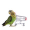 Cute Metal Mini Shopping Cart Pet Bird Parrot Toy for Conures Parakeet Lovebirds Cockatiel