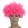 Festnight Adult Colorful Clown Afro Wig Curly Hair Halloween Masquerade Cosplay Costume Football Fans Wig