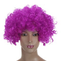 Festnight Adult Colorful Clown Afro Wig Curly Hair Halloween Masquerade Cosplay Costume Football Fans Wig