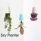 Creative Plastic Inverted Upside Down Hanging Flower Plant Pot Planter Home Decoration