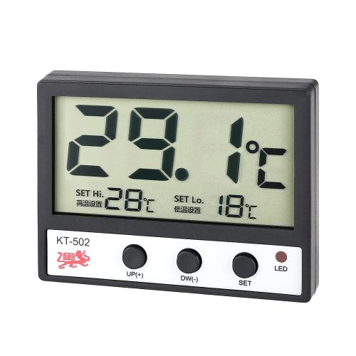 LCD Digital Fish Tank Aquarium Thermometer Water Temperature Meter °C/°F High/Low Temperature Alarm