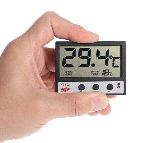 LCD Digital Fish Tank Aquarium Thermometer Water Temperature Meter °C/°F High/Low Temperature Alarm