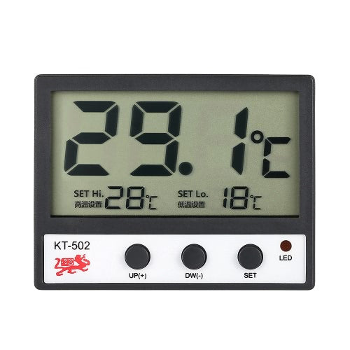 LCD Digital Fish Tank Aquarium Thermometer Water Temperature Meter °C/°F High/Low Temperature Alarm