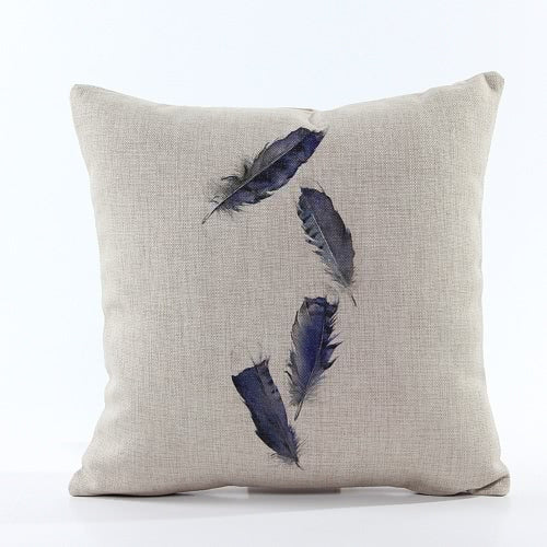 Vintage Retro Country Home Feather Throw Pillow Case Cover Protector Decorative Bed Sofa Car Waist Cushion Decor Gift