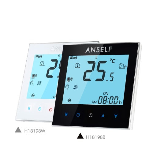 Anself 3A 110 ~ 240V تسخين المياه وتوفير الطاقة WIFI ذكي ترموستات مع شاشة LCD تعمل باللمس، وحدة تحكم في درجة الحرارة متينة قابلة للبرمجة، منتج تحسين المنزل عالي الجودة