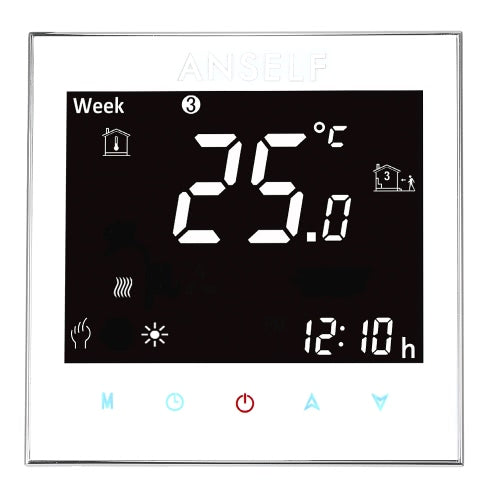 Anself 3A 110~240V Water Heating Thermostat with Touch Screen LCD Display 7-Day Programmable Room Temperature Controller Home Improvement Product