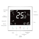 Anself 3A 110 ~ 240V ترموستات تسخين المياه مع شاشة تعمل باللمس وشاشة LCD لمدة 7 أيام قابلة للبرمجة في درجة حرارة الغرفة، منتج تحسين المنزل