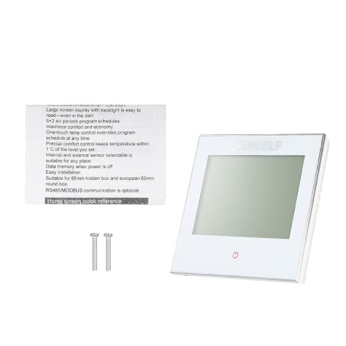 Anself 3A 110~240V Water Heating Thermostat with Touch Screen LCD Display 7-Day Programmable Room Temperature Controller Home Improvement Product