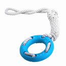 2pcs Chew Toy Rubber Tire with Rope Small Fetch and Tug Rope Interactive IQ Pet Dog Toy Dog Teeth Cleaning Chew Toy Non-Toxic Safe Entertained Toy for Dogs Cats