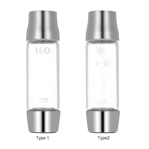 450ml Large Capacity Hydrogen Rich Water Bottle High Quality Simple Transparent Water Glass with Lid Portable BPA-free Business Nice Water Glass Cup with Cleaning Brush