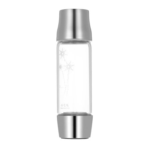 450ml Large Capacity Hydrogen Rich Water Bottle High Quality Simple Transparent Water Glass with Lid Portable BPA-free Business Nice Water Glass Cup with Cleaning Brush