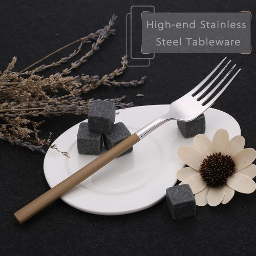 Anself High-end Flatware Fork Western Tableware Stainless Steel Good Quality Steak Fork