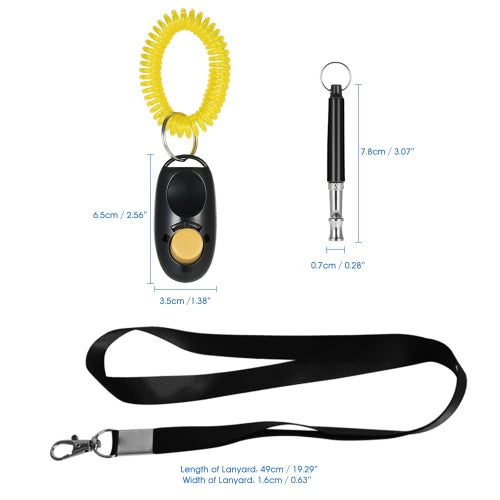 New Pet Dog Training Adjustable Whistle Ultrasonic Dog Whistle with Keychain for Dog Pet Clicker Silent Dogs Bark Control Lanyard Dog Cat Training Kit