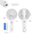 3 in 1 Multifunction Mini Portable USB Fan with 3 Level Adjustable Fan Speed Selfie Stick Handheld Fan with Silicone Handle