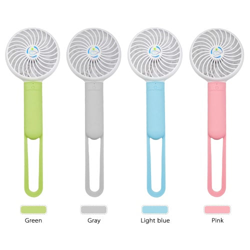 3 in 1 Multifunction Mini Portable USB Fan with 3 Level Adjustable Fan Speed Selfie Stick Handheld Fan with Silicone Handle