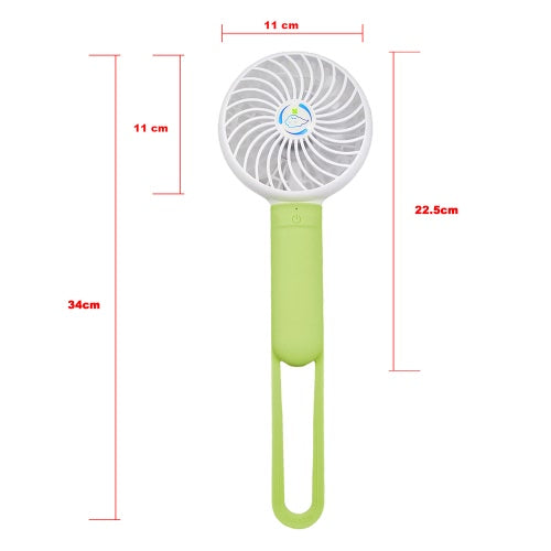 3 in 1 Multifunction Mini Portable USB Fan with 3 Level Adjustable Fan Speed Selfie Stick Handheld Fan with Silicone Handle