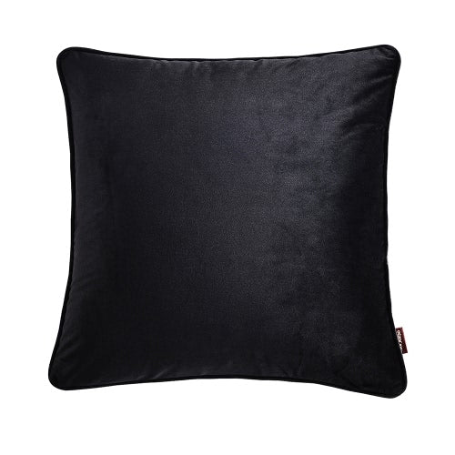 18"*18" Simple Style Solid Color Throw Pillow Case Soft Cushion Cover Sofa Chair Bed Decorative Square Pillow Cover 45*45cm Pillow Sham with Hidden Zipper Closure--Black