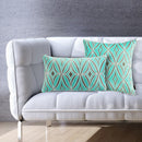 12"*20" Rhombic Pattern Throw Pillow Case Soft Cushion Cover Sofa Chair Decorative Pillow Cover 30*50cm Pillow Sham with Hidden Zipper Closure