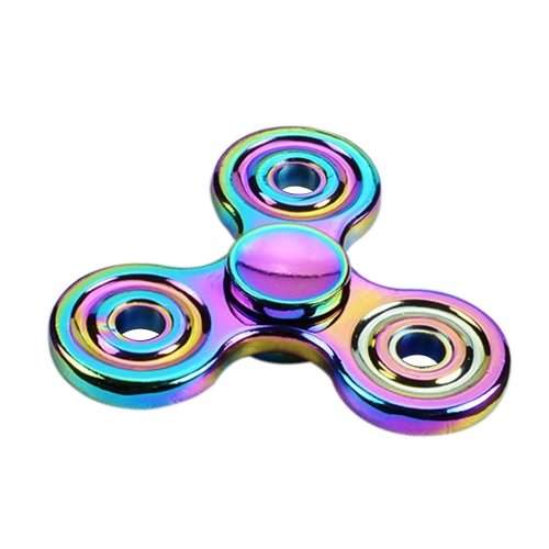 EDC Tri Fidget Hand Spinner Focus ADHD Autism Finger Toy Gyro New Desk Pocket Toy Colorful Zinc Alloy