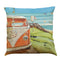 Cartoon Animated Romantic Modern Fashionable Cute Colorful FAW Volkswagen Mini Motorbike Bus Truck Roadster bicycle Recreational Vehicle Caravan Sea Sunshine Designs Patterns Oil Painting Printed Square Cushion Pillowcases Throw Pillow Covers Decorative G