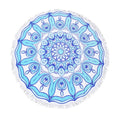 150cm Diameter Round Indian Mandala Beach Towel Wall Hanging Tapestry Mat Picnic Blanket Beach Shawl with Fringe Tassels for Holiday Travel