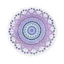 150cm Diameter Round Indian Mandala Beach Towel Wall Hanging Tapestry Mat Picnic Blanket Beach Shawl with Fringe Tassels for Holiday Travel