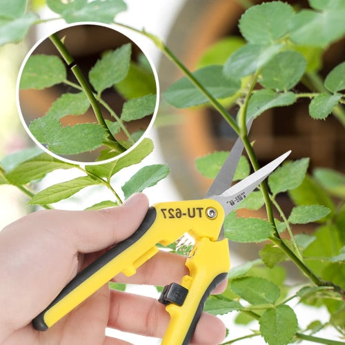 6.5''Gardening Hand Pruner Pruning Shear Functional Cutter with Straight Stainless Steel Blades