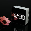 Digital LED Mirror Clock 12H/24H Alarm and Snooze Function °C/°F Indoor Thermometer Adjustable LED Luminance