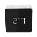 Digital LED Mirror Clock 12H/24H Alarm and Snooze Function °C/°F Indoor Thermometer Adjustable LED Luminance