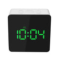 Digital LED Mirror Clock 12H/24H Alarm and Snooze Function °C/°F Indoor Thermometer Adjustable LED Luminance