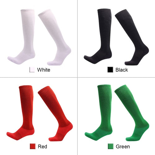 2 Pairs Men's Breathable Wicking Knee High Soccer Socks Sport Football Athletic Compression Socks for US 7.5-10.5 / UK 6.5-9.5 / EU 40-46 Black