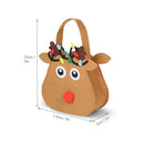 5pcs/set Christmas Candy Bags Gift Wrap Pocekts Bags X'mas Decorations Ornaments--Reindeer