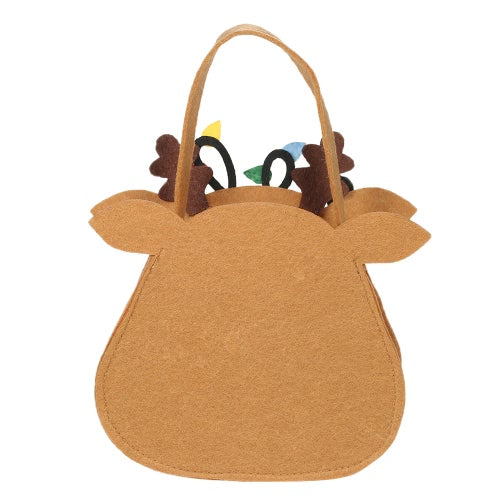 5pcs/set Christmas Candy Bags Gift Wrap Pocekts Bags X'mas Decorations Ornaments--Reindeer